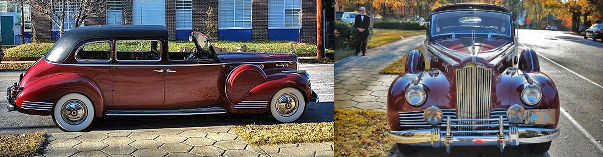 Classic Car Wedding Transportation 1942 Red Packard Luxury