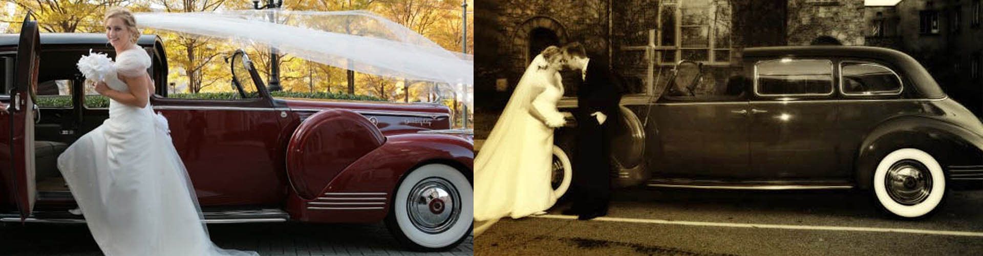 Classic Car Wedding Transportation 1942 Red Packard Luxury