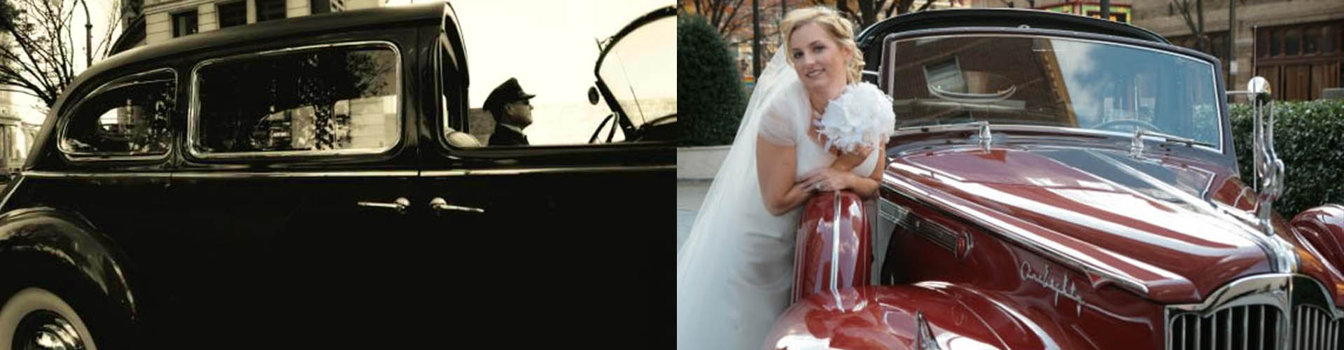 Classic Car Wedding Transportation 1942 Red Packard Luxury